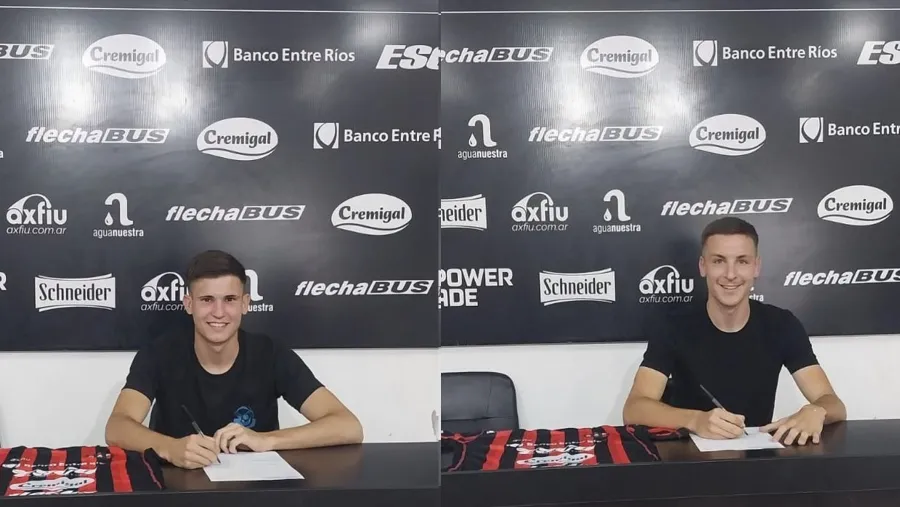 Santiago Piccioni y Augusto Picco firmaron sus primeros contratos con Patronato Santiago Piccioni y Augusto Picco firmaron sus primeros contratos con Patronato