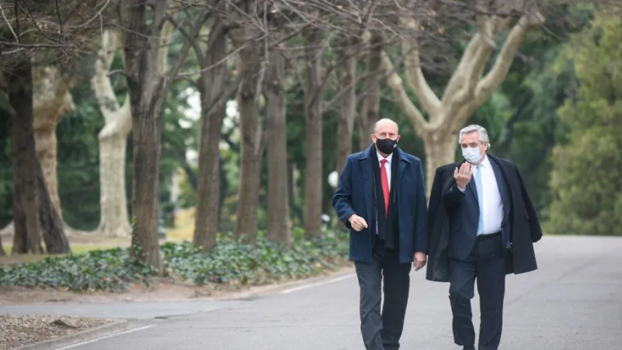 Omar Perotti con Alberto Fernández