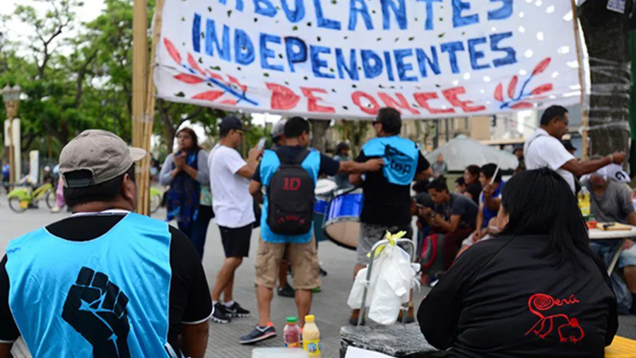 Protesta callejera de la CTEP de Juan Grabois, la agrupación que más planes sociales recibe del Gobierno.