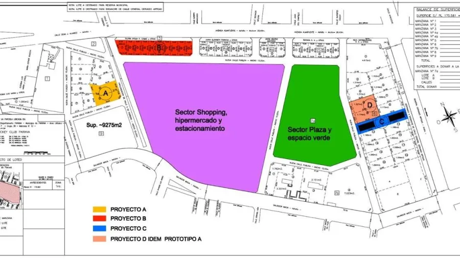El plano del exhipódromo
