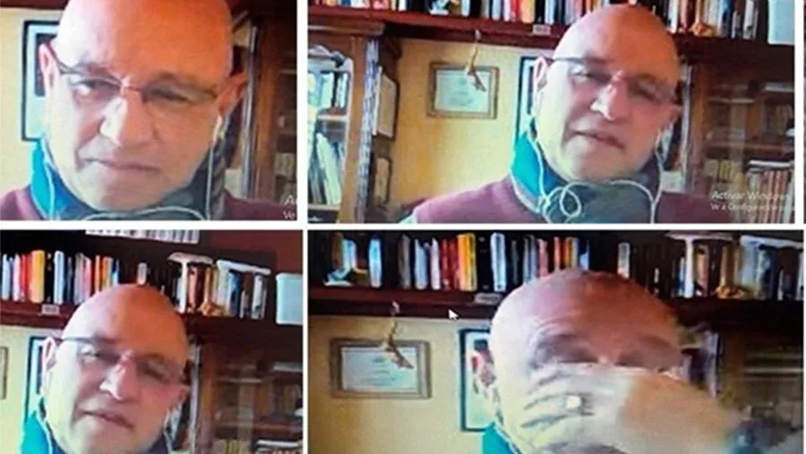 El ex SIDE Julio César Pose, en la audiencia virtual.