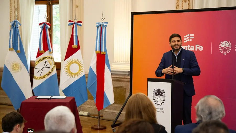 Imagen de archivo del gobernador de Santa fe, Maximiliano Pullaro. Imagen de archivo del gobernador de Santa fe, Maximiliano Pullaro.