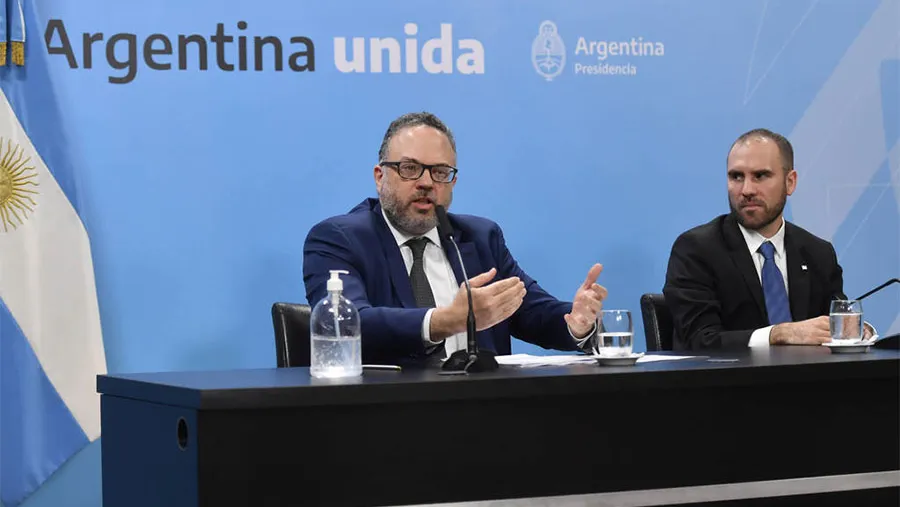 Imagen de archivo del ministro de Desarrollo Productivo, Matías Kulfas; y el ministro de Economía, Martín Guzmán. Imagen de archivo del ministro de Desarrollo Productivo, Matías Kulfas; y el ministro de Economía, Martín Guzmán.