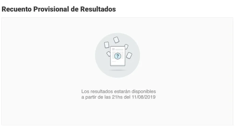 Aún no hay datos oficiales de las PASO 2019