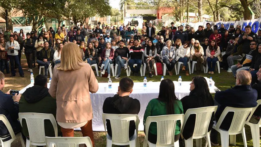 El acto fue organizado en el camping de Fatsa por las 62 Organizaciones Sindicales Peronistas de Paraná. 