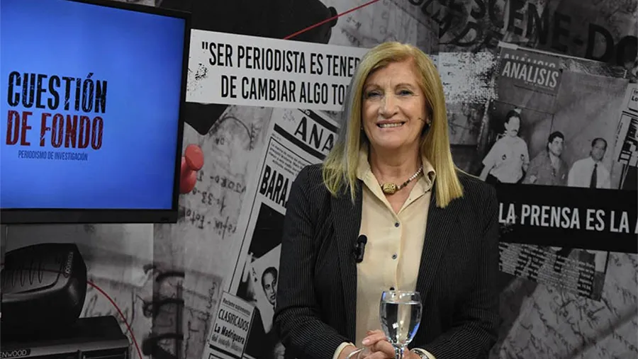 Rosario Romero, el miércoles 25 de octubre la última nota que dio al programa “Cuestión de Fondo” (Canal 9, Litoral). Rosario Romero, el miércoles 25 de octubre la última nota que dio al programa “Cuestión de Fondo” (Canal 9, Litoral).
