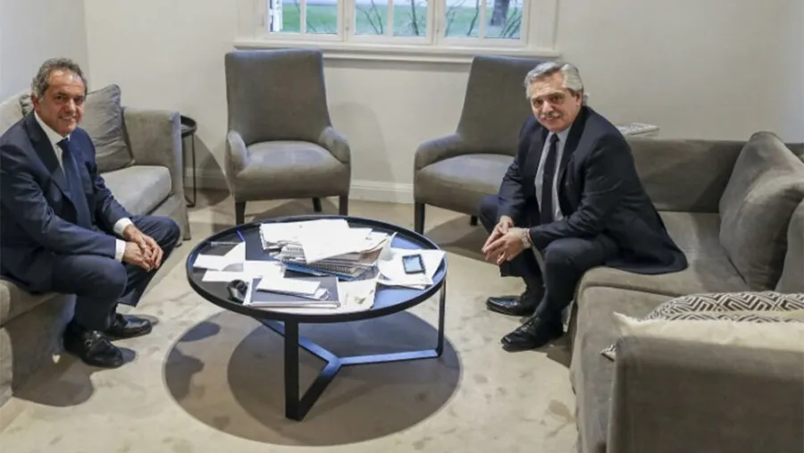 Imagen de archivo de Daniel Scioli y Alberto Fernández.