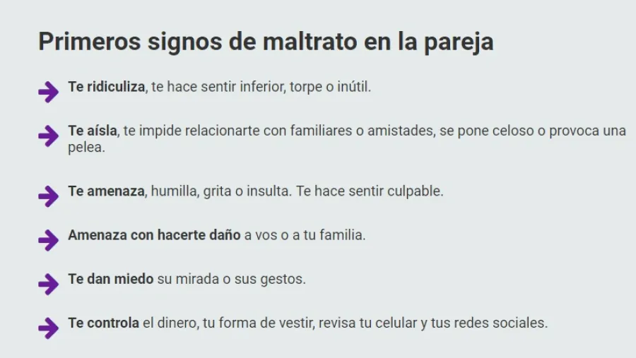 Señales de la violencia