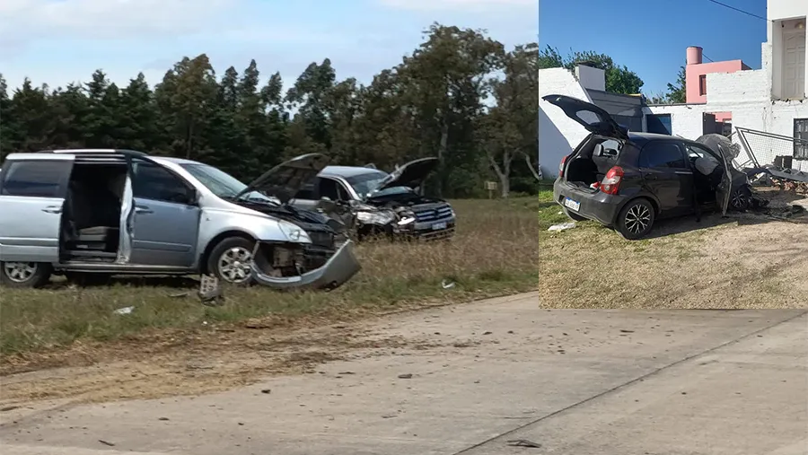 Dos vehículos chocaron en el kilómetro 292 de la RN 14. Mientras que otro impactó contra una vivienda en Paraná.