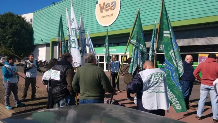 Supermercado Vea protesta
