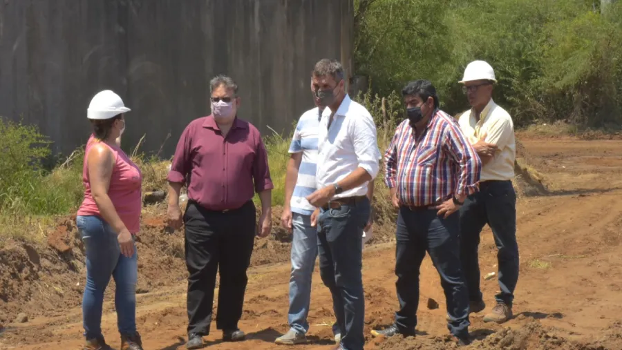 Cresto y Francolini recorrieron obras en marcha en Concordia