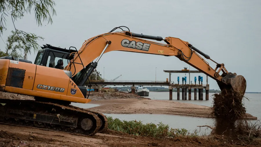Toma Nueva trabajos en el río