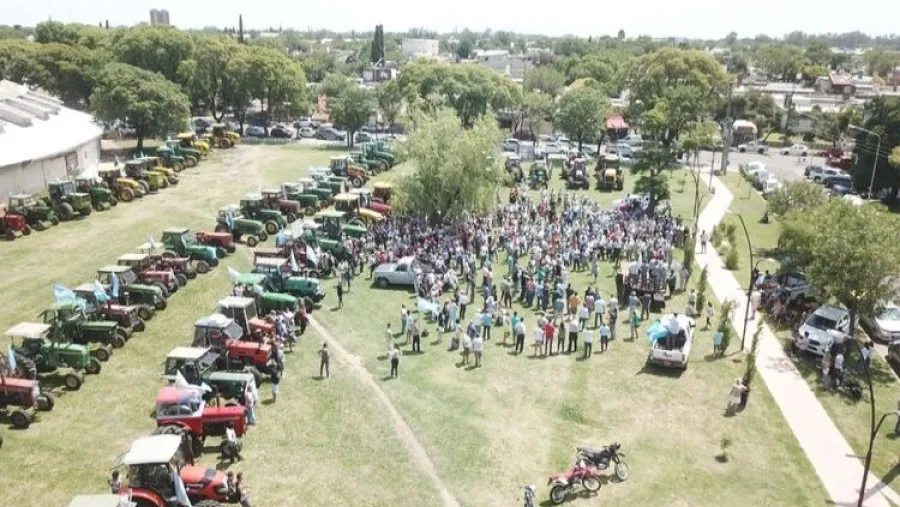 tractorazo en Pergamino
