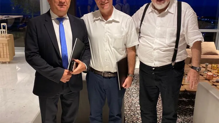 Sergio Urribarri, Ariel Porat y Adrián Werthein.