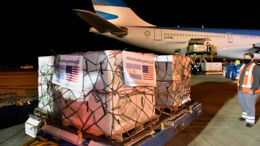 Con este último embarque, Argentina recibió en lo que va de junio 2.316.600 dosis de este proveedor.