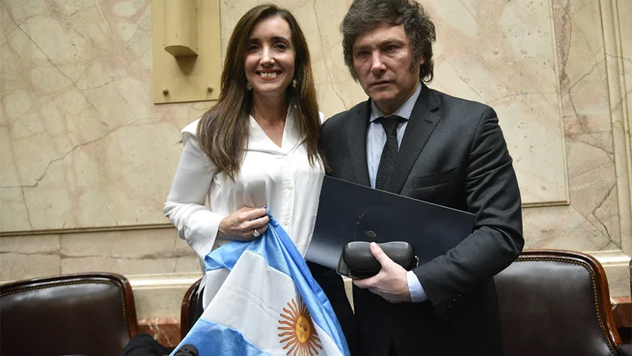 Imagen de archivo de Victoria Villarruel y Javier Milei. Imagen de archivo de Victoria Villarruel y Javier Milei.