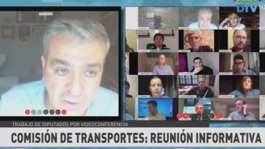 El diputado José Cano encabezó la sesión virtual de la Comisión de Transporte