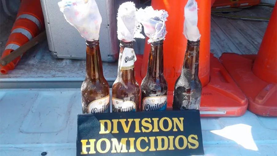 bombas molotov secuestradas en la Villa 351
