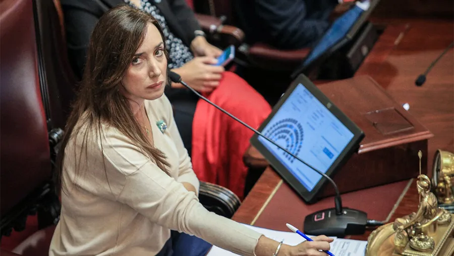 Imagen de archivo de Victoria Villarruel, presidenta de la Cámara de Senadores, donde se podrían introducir modificaciones a la Ley Ómnibus y al paquete fiscal. Imagen de archivo de Victoria Villarruel, presidenta de la Cámara de Senadores, donde se podrían introducir modificaciones a la Ley Ómnibus y al paquete fiscal.