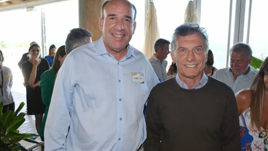 Esteban Vitor y Mauricio Macri en el Foro Federal de Legisladores Provinciales del PRO en Bariloche.