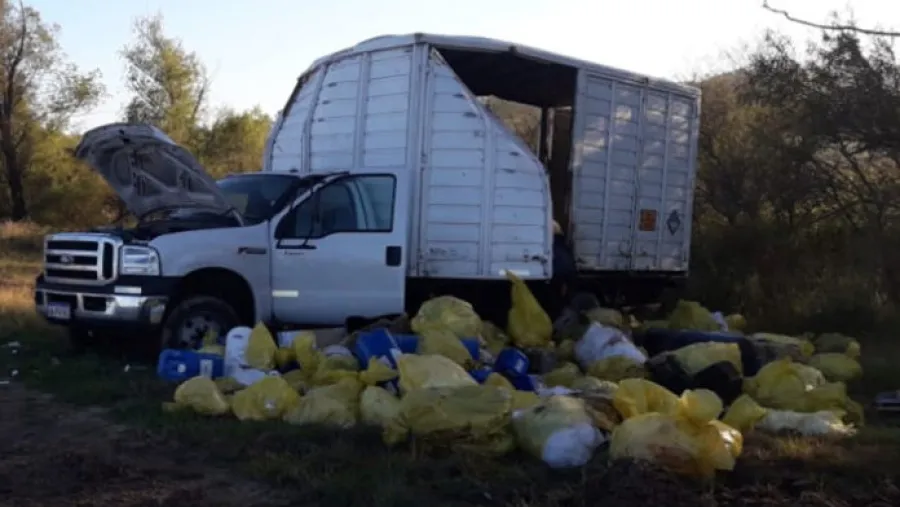 Volcó un camión que iba cargado con residuos patológicos
