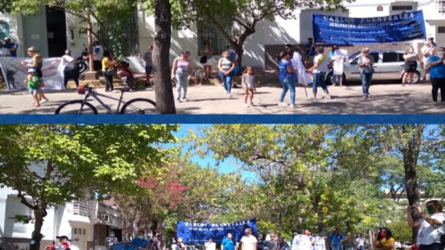 En el marco del paro, Agmer Uruguay se movilizó a la Departamental de Escuelas