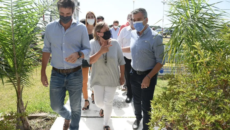 Zabaleta con Paira y Cresto en Concordia