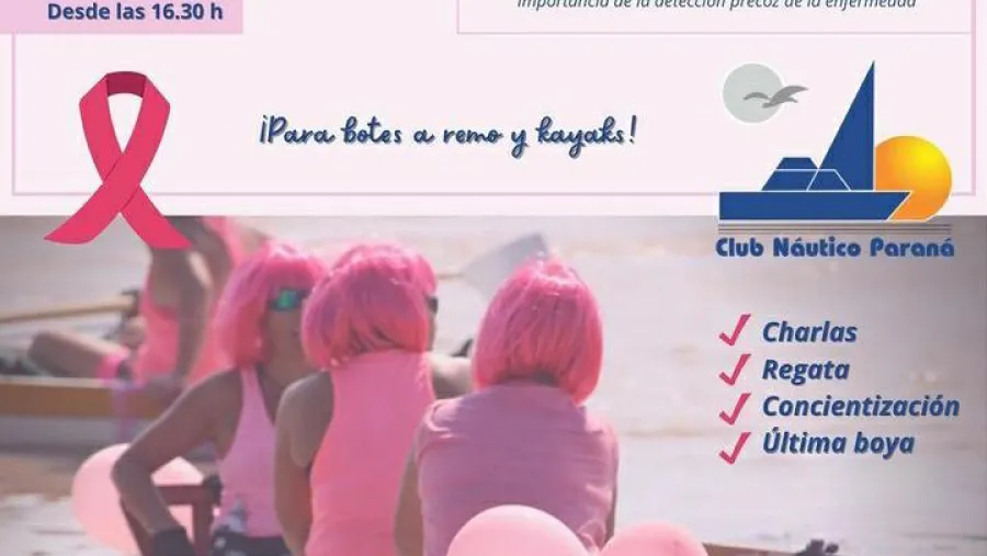 Remar para concientizar: el Club Náutico Paraná se prepara para la “Travesía Rosa”