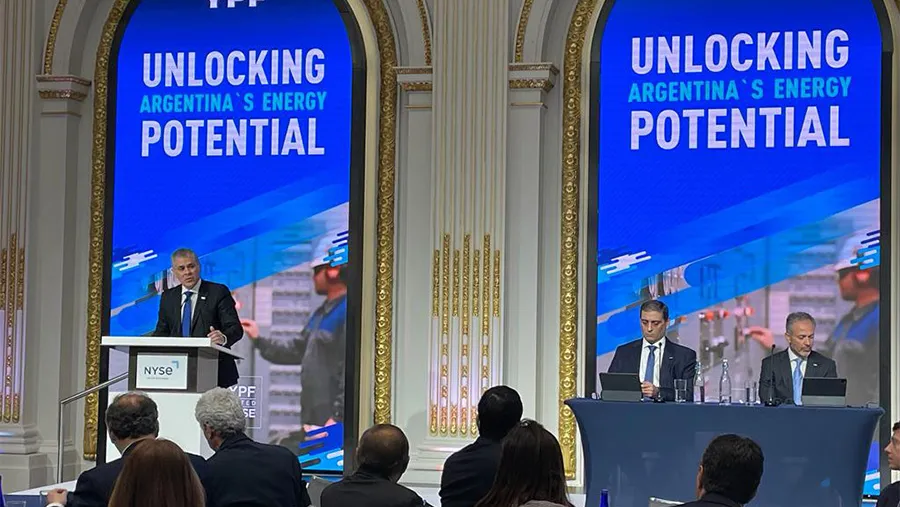 Presentación de los Resultados 2022 y del plan estratégico de YPF para los próximos 25 años, durante la celebración de los 30 años de cotizar en la Bolsa de Nueva York.
