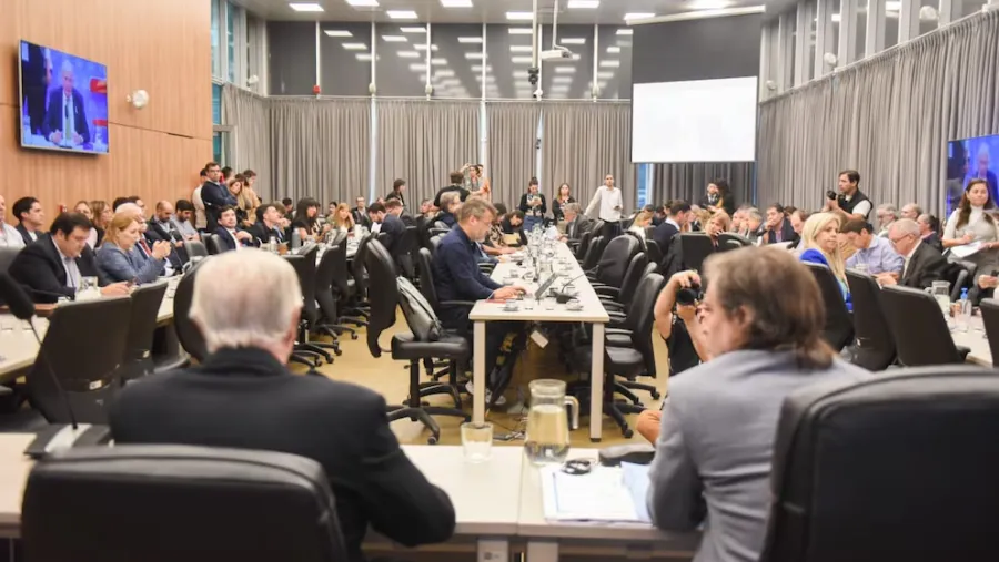 Reunión de la Comisión de Presupuesto, este martes en Diputados.