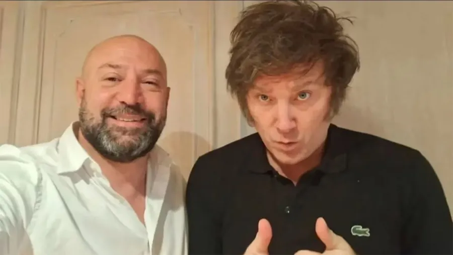 Imagen de archivo de Diego Spagnuolo con Javier Milei.