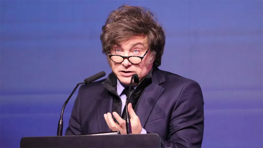 Javier Milei en acto de LLA en Puerto Madero.