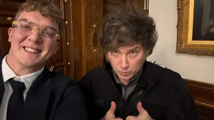 Javier Milei con Hayden Mark Davis.