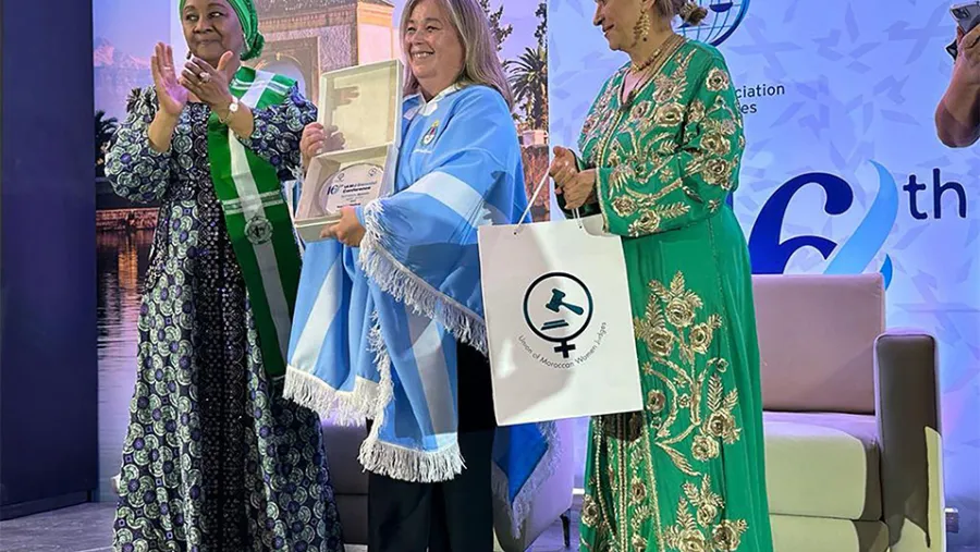 Imagen de archivo de Susana Medina en la XVI Conferencia Bienal de Mujeres en Marruecos.