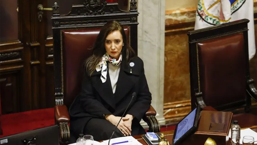 Victoria Villarruel en la última sesión del Senado.