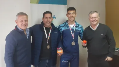 Santiago Arraigada fue recibido por el secretario de Deportes de la provincia