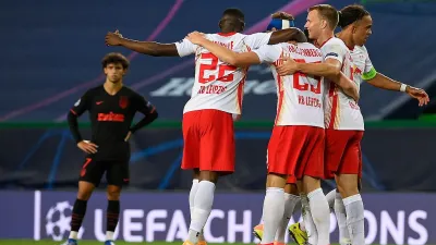 Leipzig sorprendió al Atlético Madrid de Simeone y avanzó a semifinales