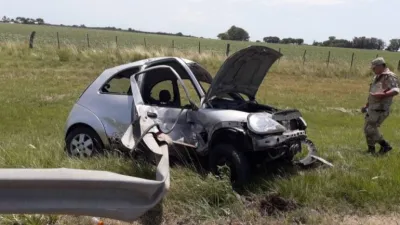 Un joven fue hospitalizado tras un accidente en la ruta 14