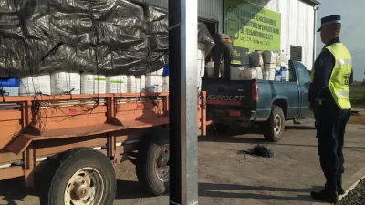 Se interceptó otro cargamento ilegal de envases vacíos de agrotóxicos en Entre Ríos.