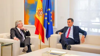 Fernández se reunió con el jefe del gobierno español, Pedro Sánchez