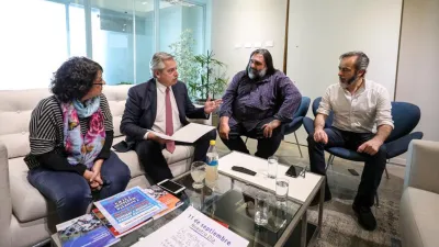 Dirigentes gremiales con Fernández
