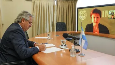 El presidente Fernández dialogó con la titular del FMI