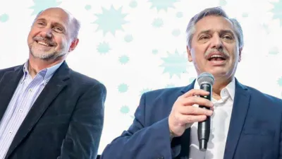 Alberto Fernández y Omar Perotti