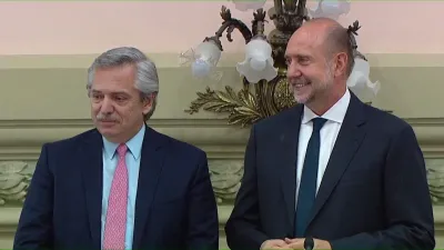 Alberto Fernández y Omar Perotti