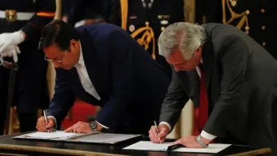 Alberto Fernández y el presidente boliviano Luis Arce