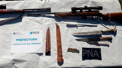 Prefectura secuestró armas utilizadas para caza ilegal