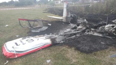 Dos personas murieron al caer una avioneta en General Rodríguez