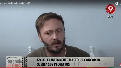 Captura de la pantalla de televisión.