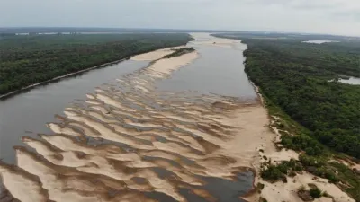 Imagen de archivo de la bajante del río Uruguay.
