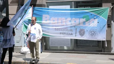 bancarios protestan contra cierre HSBC